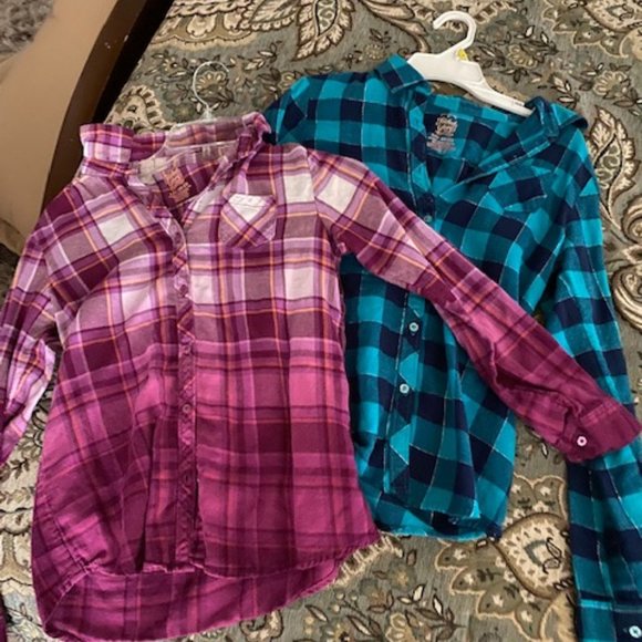 Faded Glory Other - Set of (2) Faded Glory Plaid Button Up Shirts